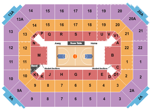 Allen Fieldhouse University of Kansas Seating Chart